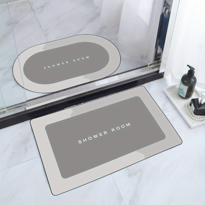 This set includes two velvet bath mats that are non-slip and quick-drying, perfect for use in the bathroom or shower room. Made from polyester, they are unscented and do not require electricity to function.