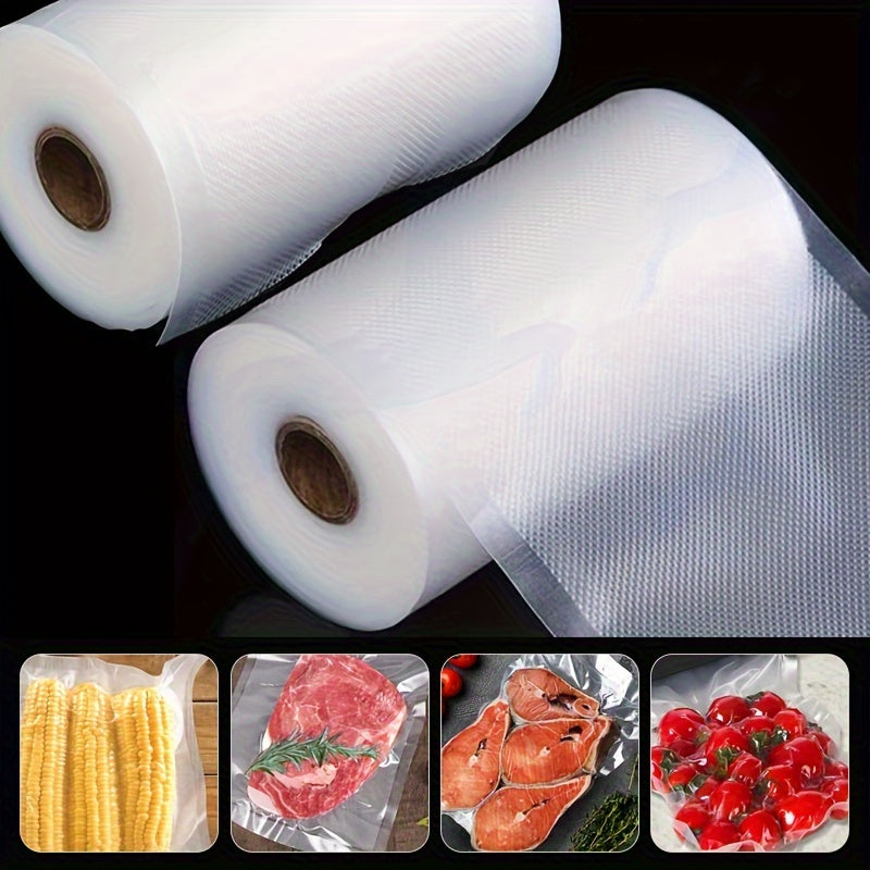 2-Pack of Agashe Vacuum Sealer Rolls, 5m Length, BPA-Free, Durable & Tear-Resistant for Food Storage & Low-Temperature Cooking. 7 Sizes Available. Perfect for Home Use.