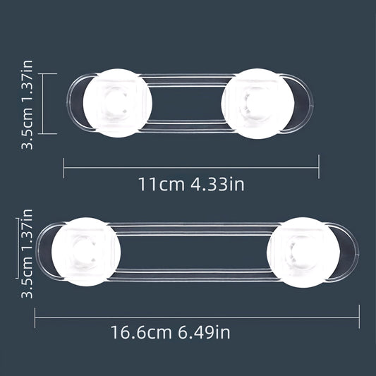 Safety Locks Set of 8, Adjustable Cabinet Locks for Drawers, Cupboards, Ovens, Fridges, Closets, Doors, and Windows