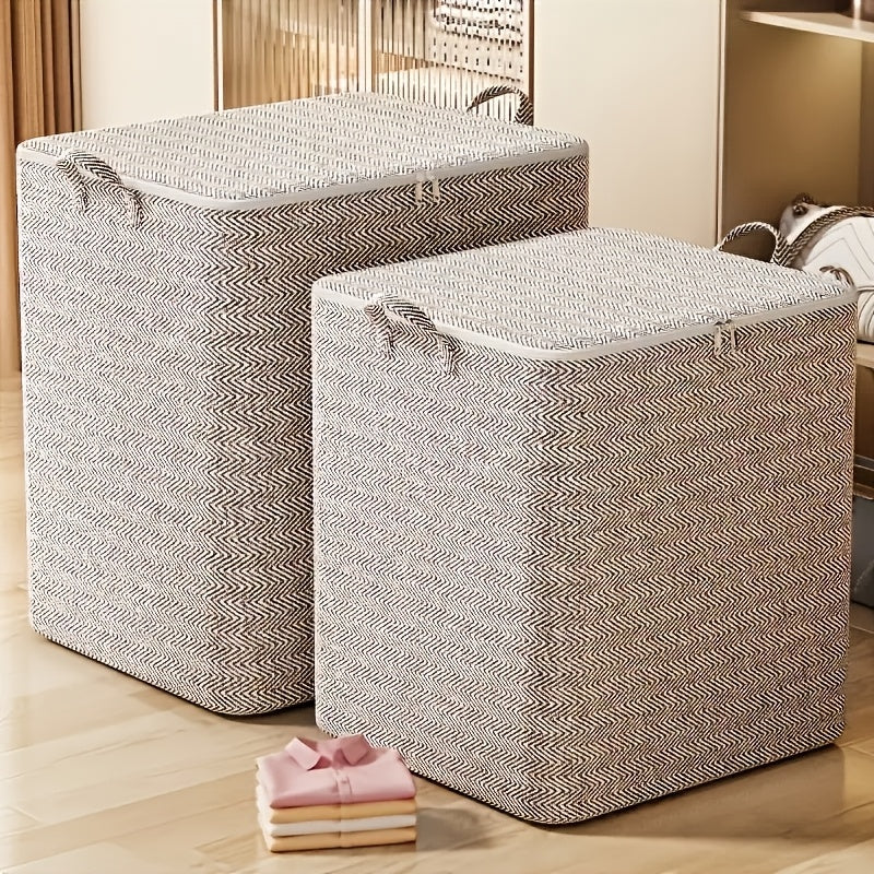 Large Waterproof Storage Box with Lid - Ideal for Clothing, Linens & Bedding - Great for Moving, Closet, Bedroom & Dorm Room - Sturdy Space-Saving Design, Perfect for Under-Bed Storage