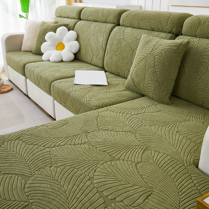 Non-slip elastic sofa slipcover protects furniture year-round in any room.