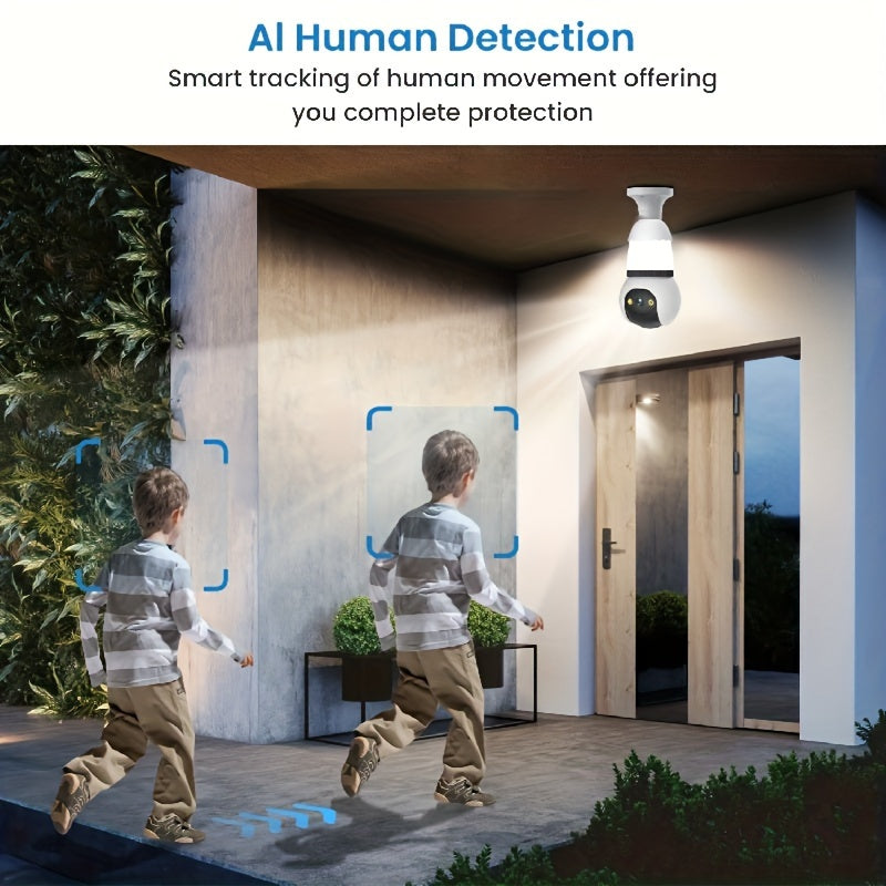 Experience the Teruhal Smart WiFi Bulb Camera with advanced features including Auto-Tracking, Full-Color Night Vision, and Two-Way Audio. Protect your home with High-Definition 1080P security for ultimate safety.