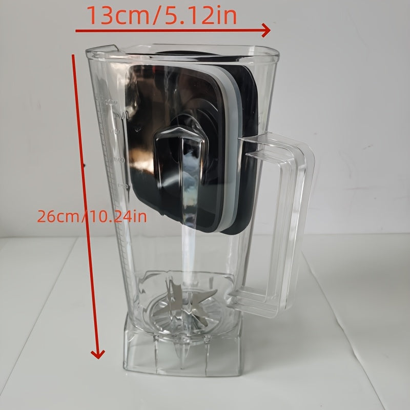 '- "High-Quality 2L Blender Pitcher with Handle, Made from Food-Grade Plastic, Ideal for Making Smoothies, Soups, and Purees. Comes with Spiral Blade and Foam Lid, Compatible with High-Speed Blender Base