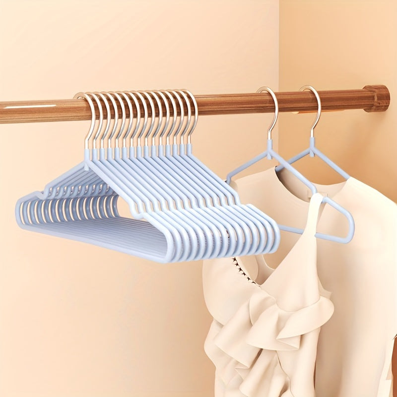 Set of 20 Clothes Hangers Featuring Non-Slip Design, Notched Racks, and Sturdy and Durable Coat Hangers. Perfect for Household Clothing Storage and Organization in the Bedroom, Closet, or Home.