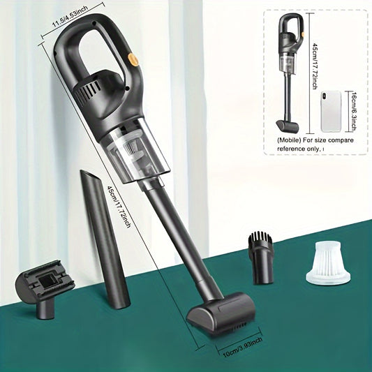 Portable, cordless vacuum with strong suction for all spaces.