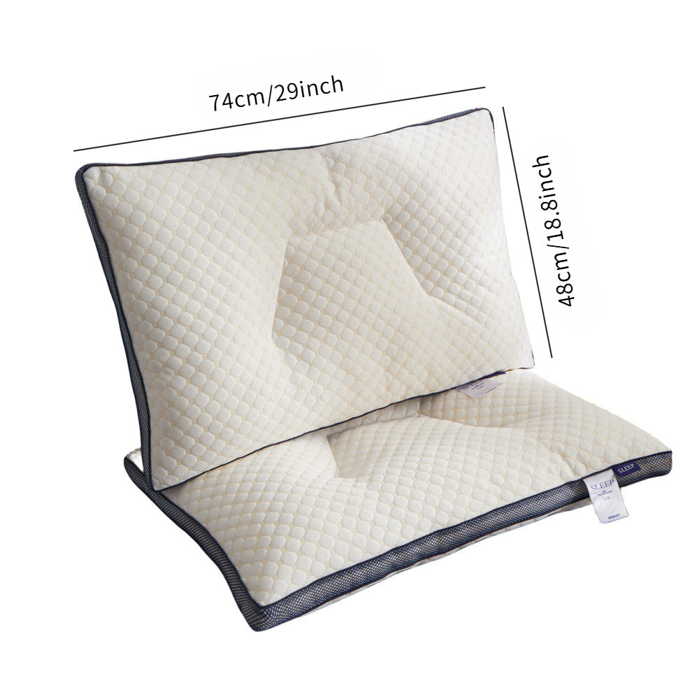 Comfortable Ergonomic Support Pillow with Breathable Beads for Neck Relief, High Resilience and Washable, Perfect for Home and Hotel Use. Great for Adult Neck Support, Ideal as a Holiday Gift. Available in Sets of 1 or 2.