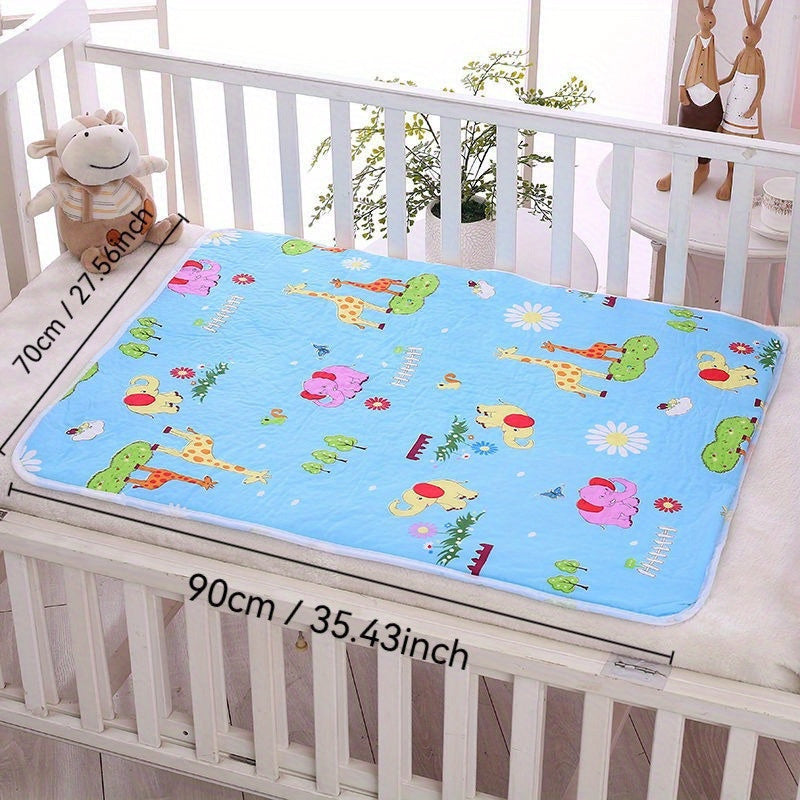 Waterproof mattress protector for elderly, pregnant women, hospital patients, and pets. Made of polyester fiber with a checkered design, machine washable.