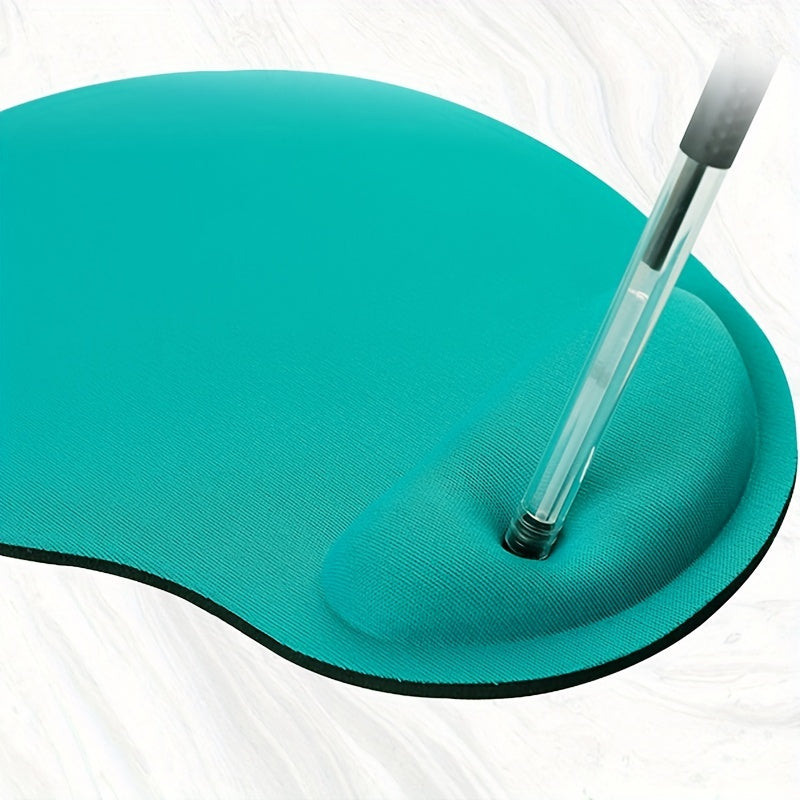 Ergonomic EVA wrist cushion with memory foam mouse pad for comfortable desk support in office or computer use.