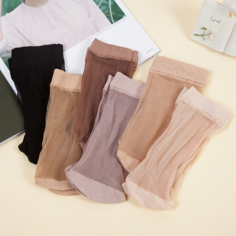 10 pairs of sheer ankle socks for women, one size