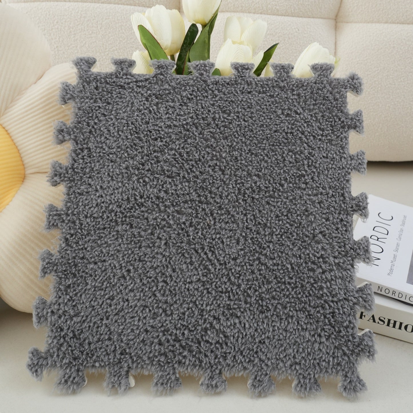 Spliced Carpet for Home Decor: Ideal for Bedrooms, Living Rooms, Balconies, and More! This Washable and Dirt Resistant Mat is Perfect for Large Areas, Entrances, Bay Windows, and Bedside Use.