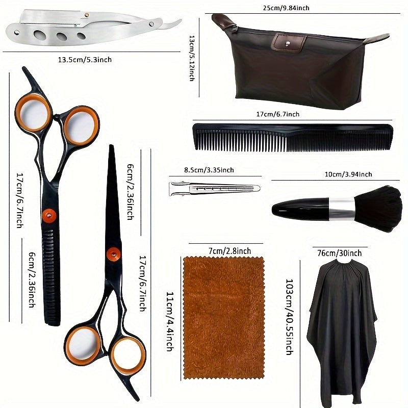 6.0 Inch Hair Cutting Scissors Set with Hairdressing Accessories