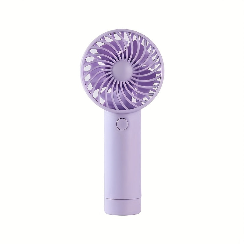 Ideal for both indoor and outdoor use, this portable handheld fan features a 3-speed setting and a 400mAh USB rechargeable battery. With a wearable electric design and button control, this mini fan is made of durable plastic material. It makes the