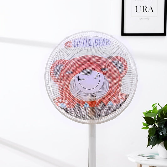 Household Floor Fan Cover - Cartoon Hand Design with Anti-Pinch Safety Protection for Electric Fans