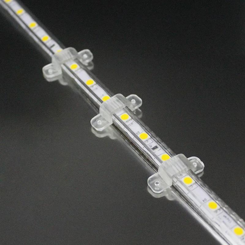 Pack of 10/20 Flexible LED Strip Light Clips, Transparent Adhesive Fasteners for COB LED Strip Lights, No Electricity or Battery Required.