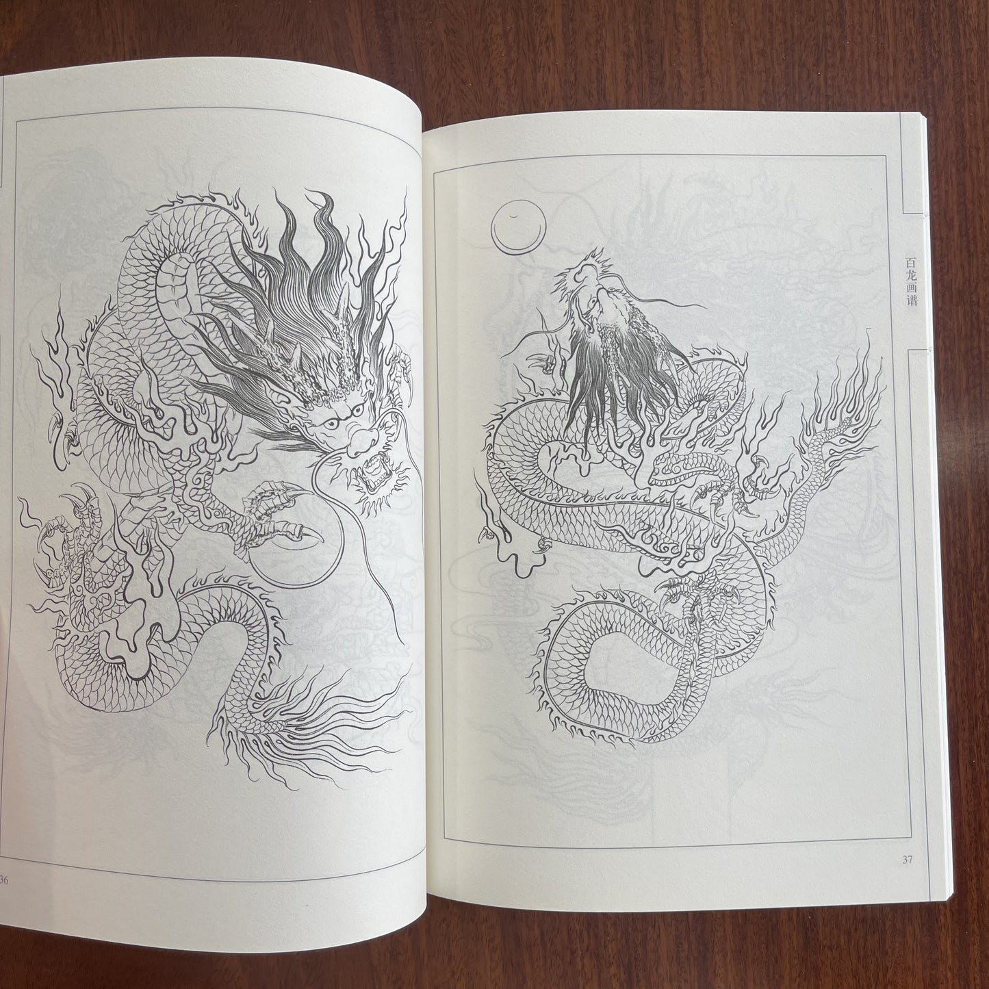 Traditional Chinese Ink Line Drawing manual for beginners, featuring 100 dragons. Published in March 2014 by Tianjin Yang Liuqing Publishing Co. Suitable for ages 5 and above.