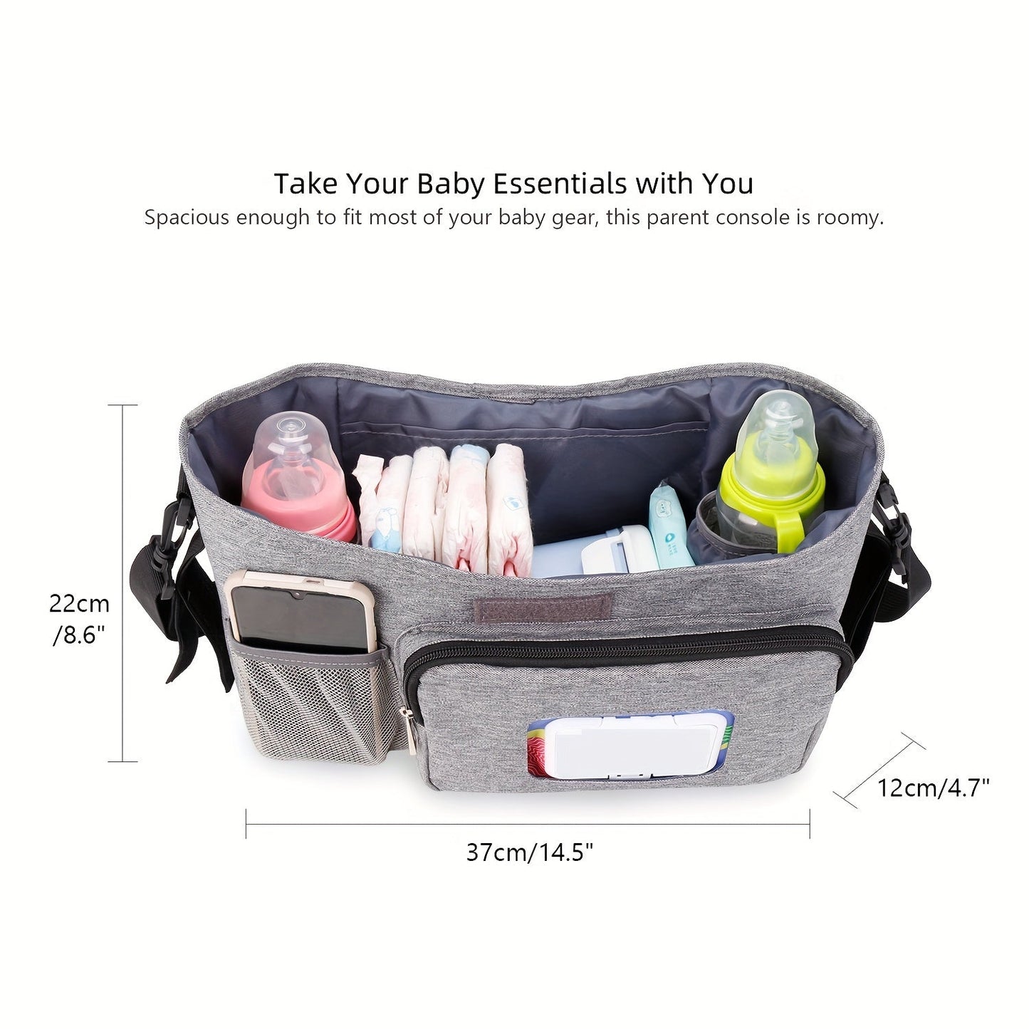 Mummy Bag for Mother and Baby, Convenient Outdoor Storage Bag for Baby Stroller