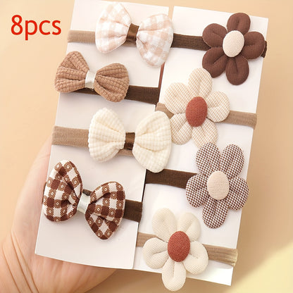 10-Pack Butterfly Flower Hair Ties, High Elasticity Seamless Bands, Knitted Style Accessories