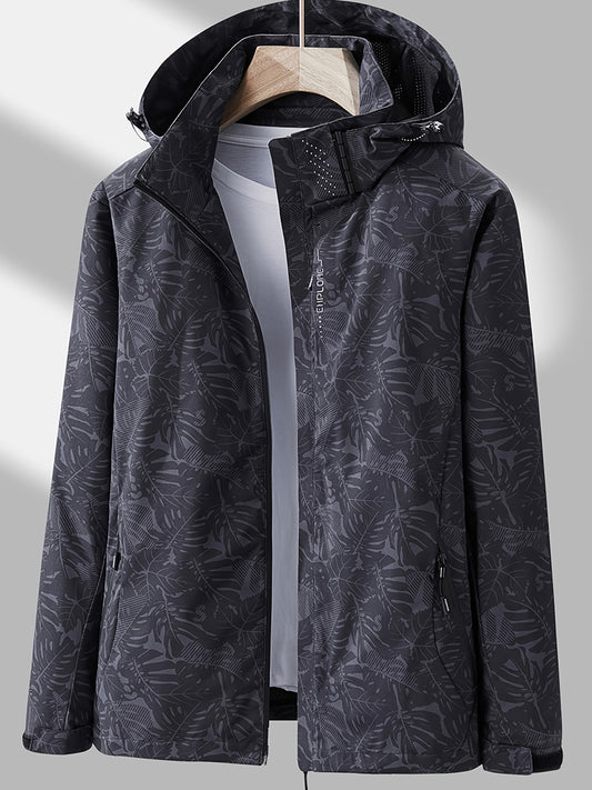 Women's casual windbreaker jacket made of 100% polyester with a waterproof stand collar, zippered placket, and long sleeves. This jacket features a woven fabric, regular length, and random