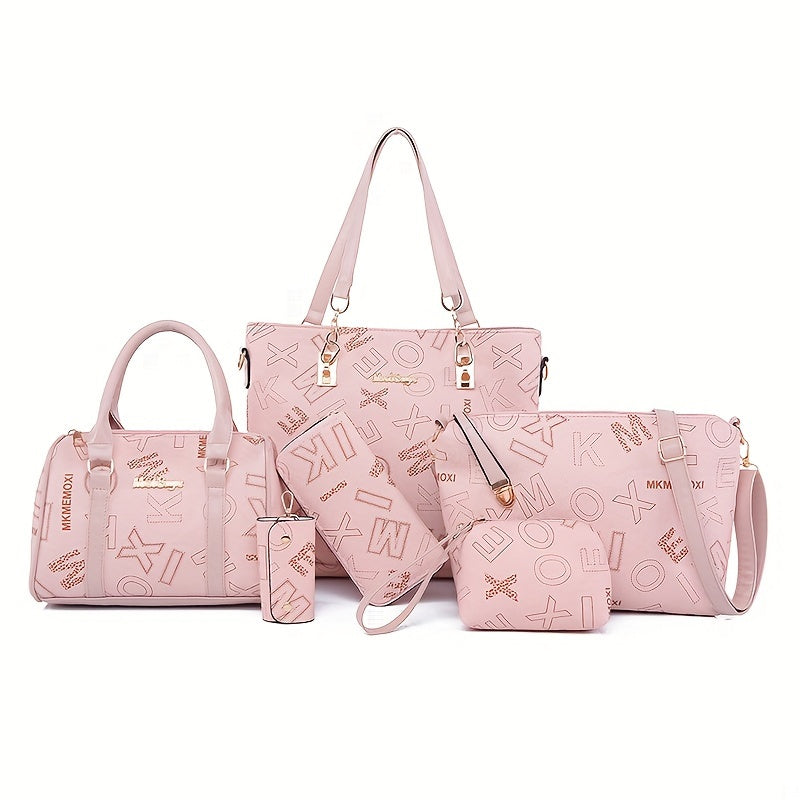 2024 New Six-piece Set Women's Bags European and American Fashion Handbag