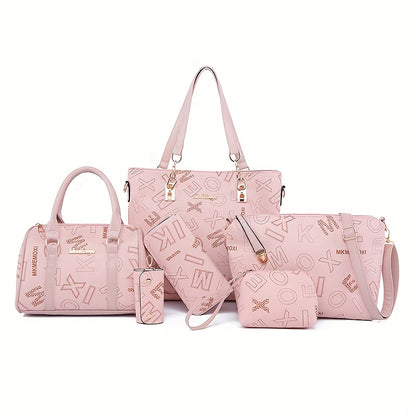 2024 New Six-piece Set Women's Bags European and American Fashion Handbag