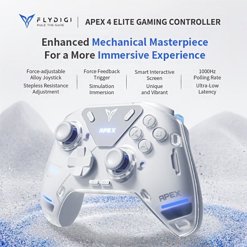 Wireless Flydigi Apex 4 Elite Gamepad with Force Feedback Trigger for Xbox, Steam, and PC - Perfect Gift for Gamers.