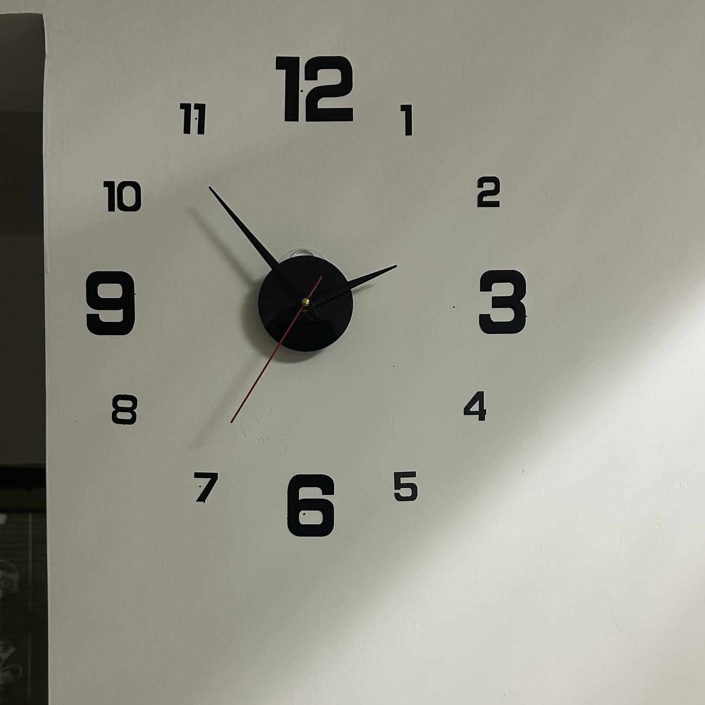 Nordic Style DIY Silent Wall Clock with Self-adhesive Decoration. Simple yet creative acrylic clock for living room or bedroom. Battery not included.