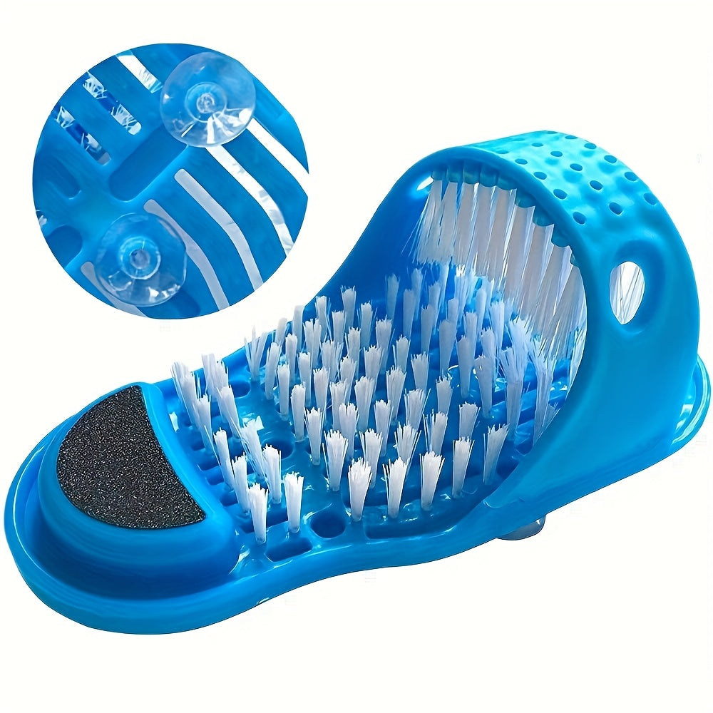 Two odorless shower foot massage brushes for exfoliating and caring for feet, without electricity.