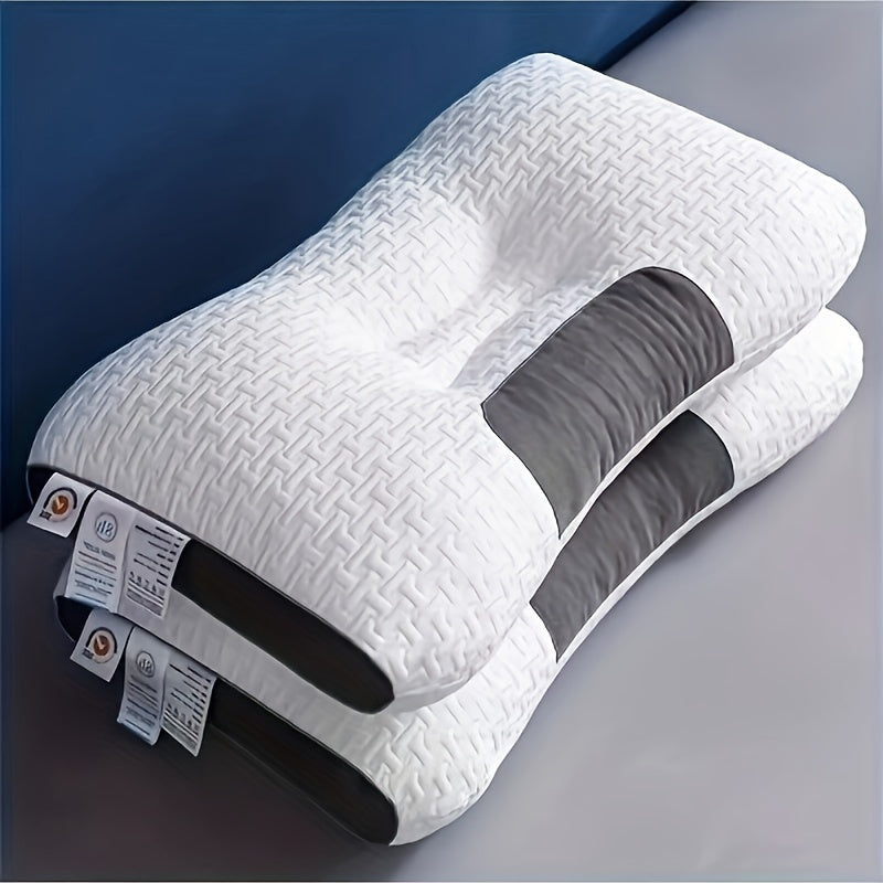 Cervical Support Pillow Designed for Deep Sleep - Perfect for Side & Back Sleepers, Compatible with Home Massage, Made of Soft Polyester, Easy to Clean in the Washing Machine