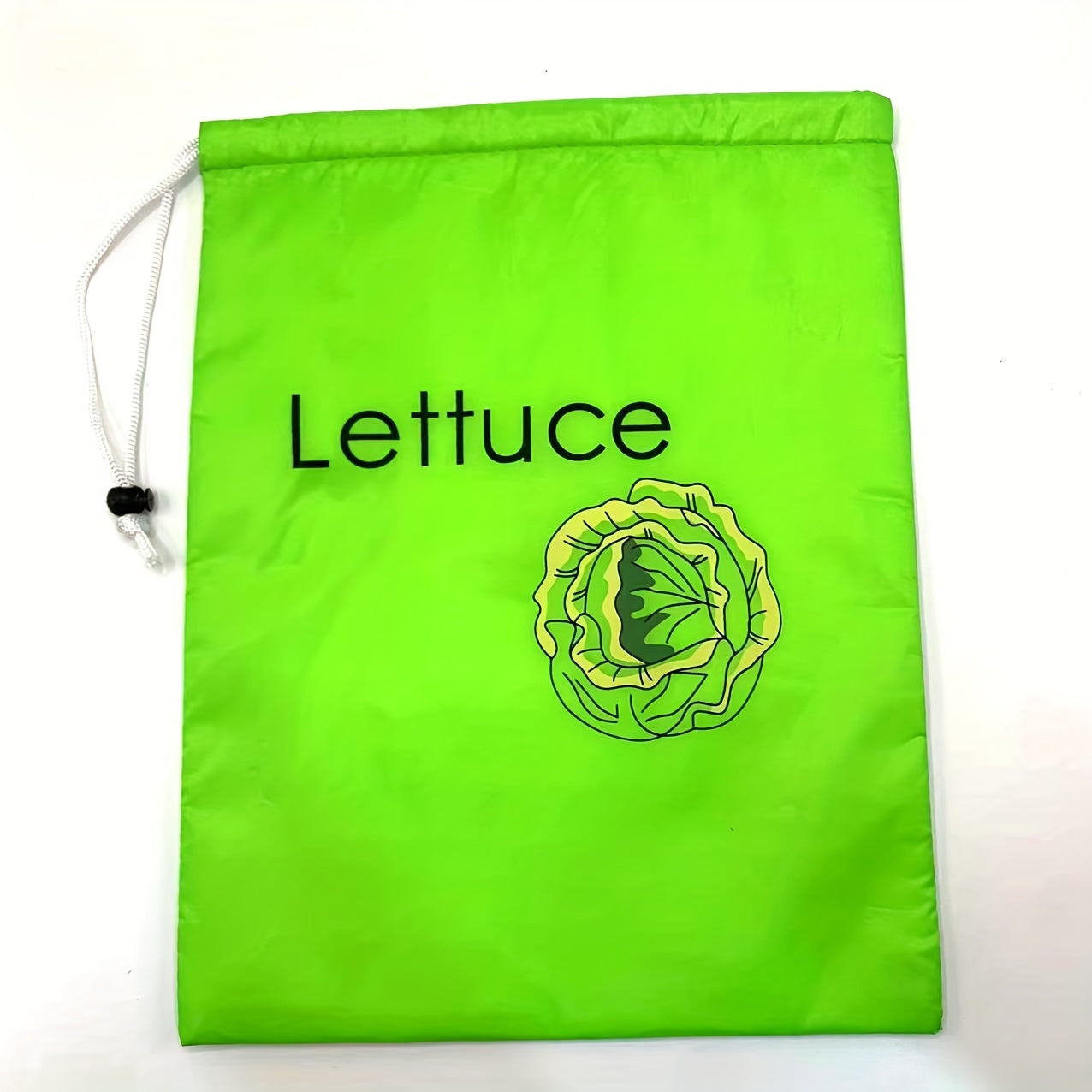 Reusable banana storage bag with drawstring, made of food-grade nylon and aluminum. Large capacity and double stitched to prevent ripening. Ideal for storing fruits and vegetables in the refrigerator. Perfect for lettuce and other vegetables.