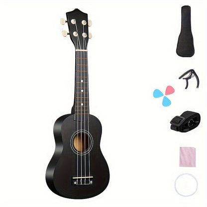 53.34 cm Soprano Wood Ukulele with accessories and Eid Al-Adha greetings