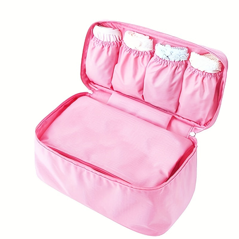 Zipper portable underwear storage bag for traveling, organizing lingerie and underwear.