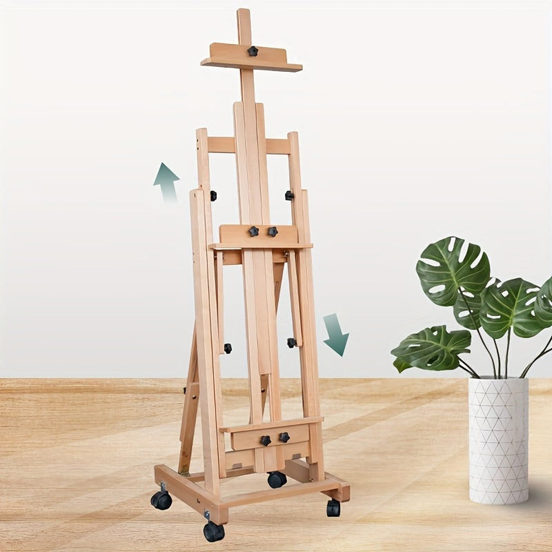 ArtMaster Portable Wooden Easel with adjustable height and angle, perfect for artists.