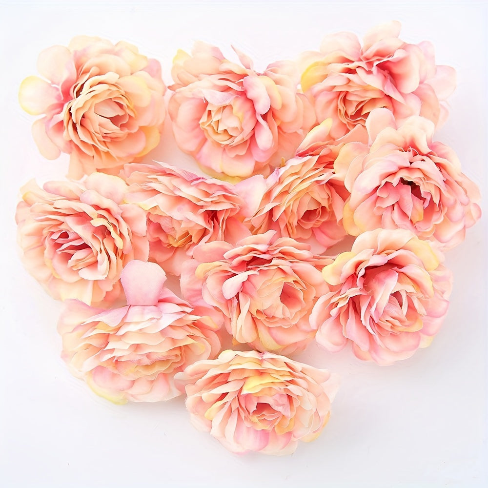 10/20pcs Multi-layer Rose Head Flower - Artificial DIY Wreath Material for Weddings and Home Decor