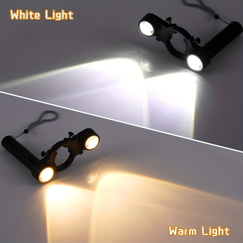 Spray Gun Light with built-in battery for automotive painting, featuring LED attachment with white and warm two-color lighting system.