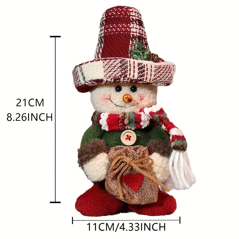 Festive Nordic-style ornament featuring a charming Christmas gnome and snowman, ideal for decorating trees, homes, and parties. Made from polyester.