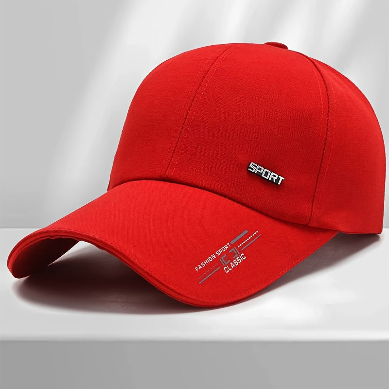 Stylish solid color hat with UV protection and windproof features, ideal for cycling, golfing, and camping. Great gift for both men and women.