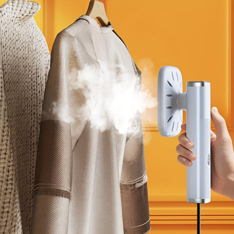 Introducing the USB-Powered Mini Iron, a convenient handheld garment steamer perfect for fabrics such as knits, synthetic fibers, linen, and silk. This portable steamer is ideal for use at home or while traveling for business, making it a versatile gift