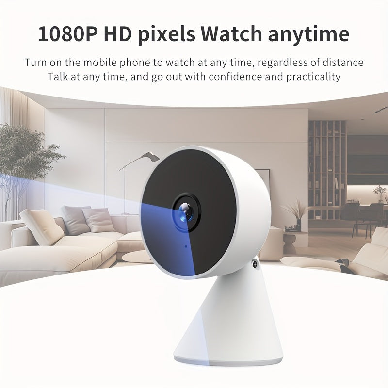 1080P HD WiFi Security Camera by Anyazhineng - Smart Home Webcam with Two-Way Audio, Infrared Night Vision, and Mobile Remote Viewing for Enhanced Safety