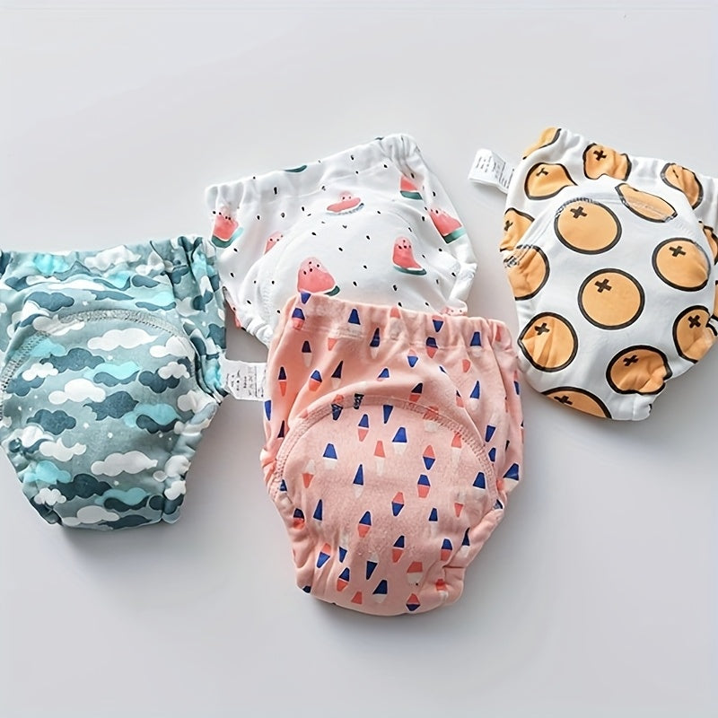 Baby diaper covers that are soft, absorbent, and reusable. These Korean style knit fabric diapers are waterproof and breathable, with four layers for ultimate protection. Ideal for newborns and perfect for training pants.