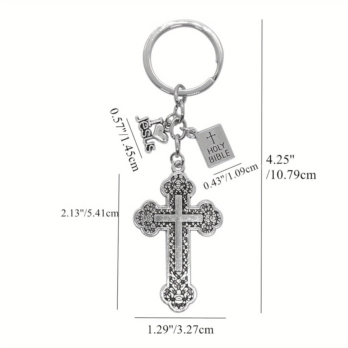 20 pieces of cross key chains with holy book pendants attached, perfect for holding your car keys. These key rings make great religious favors for Christians and Easter prayer gifts.