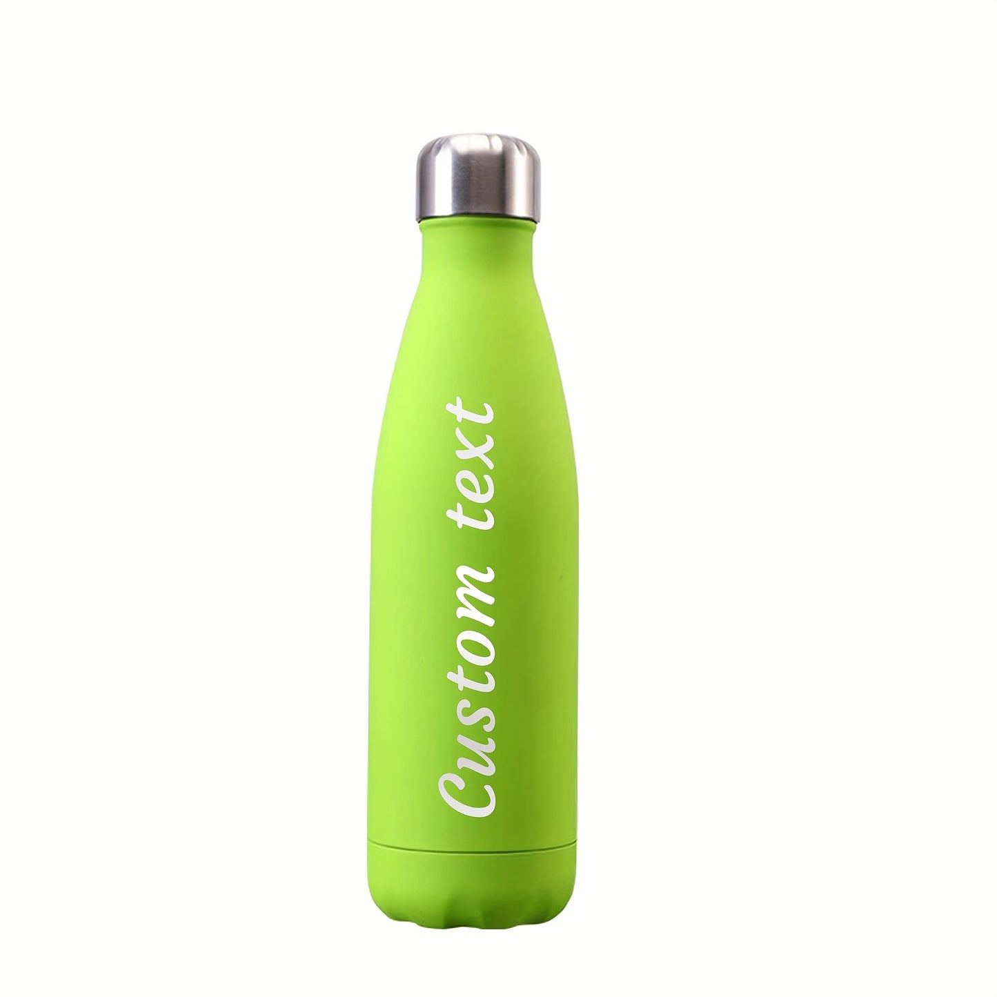 Customized 500ml stainless steel water bottle with leak proof and BPA-free design is perfect for on-the-go hydration. Hand wash recommended.