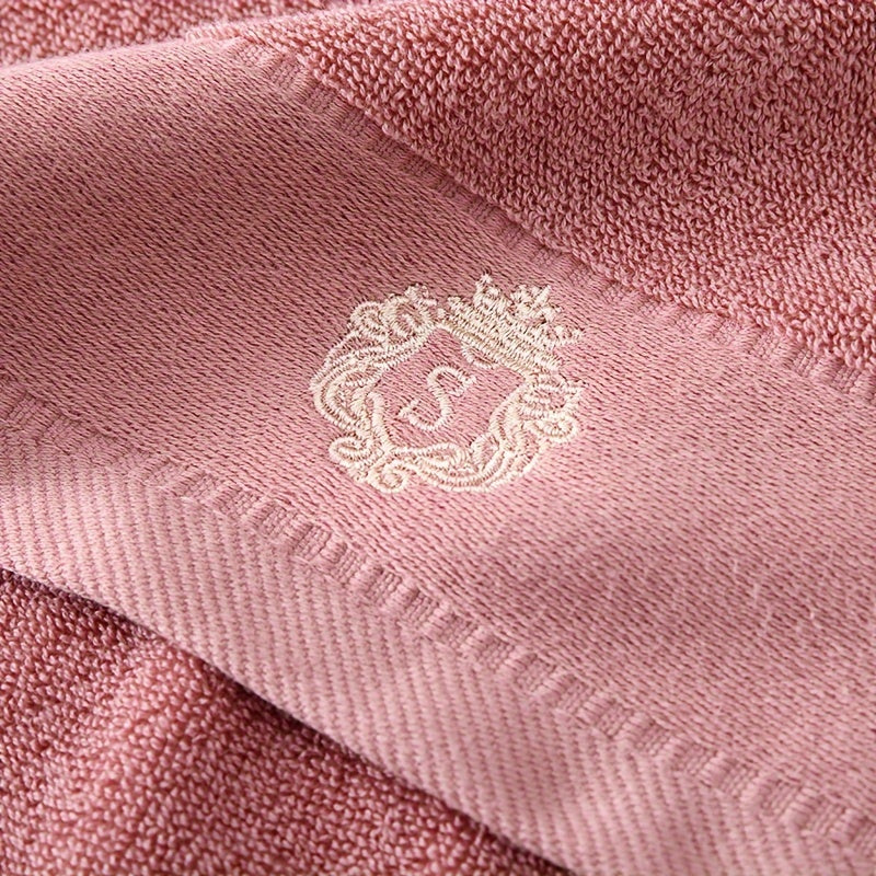 Contemporary monogrammed hand towels with embroidered character design, 5-pack. Quick-dry and absorbent, 390 GSM luxury towels for bathroom.