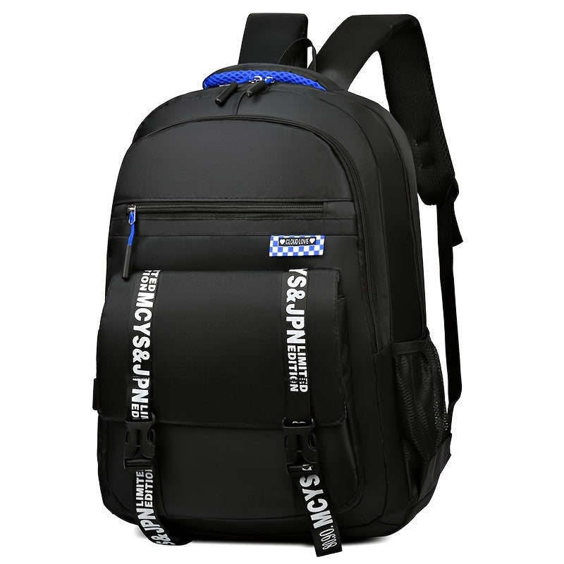 Casual backpack for men, ideal for middle school students or travelers with a large capacity for storing a laptop.