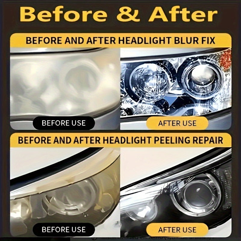 Revive Your Car Headlights with 1pc AutoHeadlight Restoration Cream - Effectively Removes Scratches, Oxidation, and Restores Brightness - No Power or Batteries Required - Easy to Use Car Headlight Repair Solution for Maintenance and Refurbishment