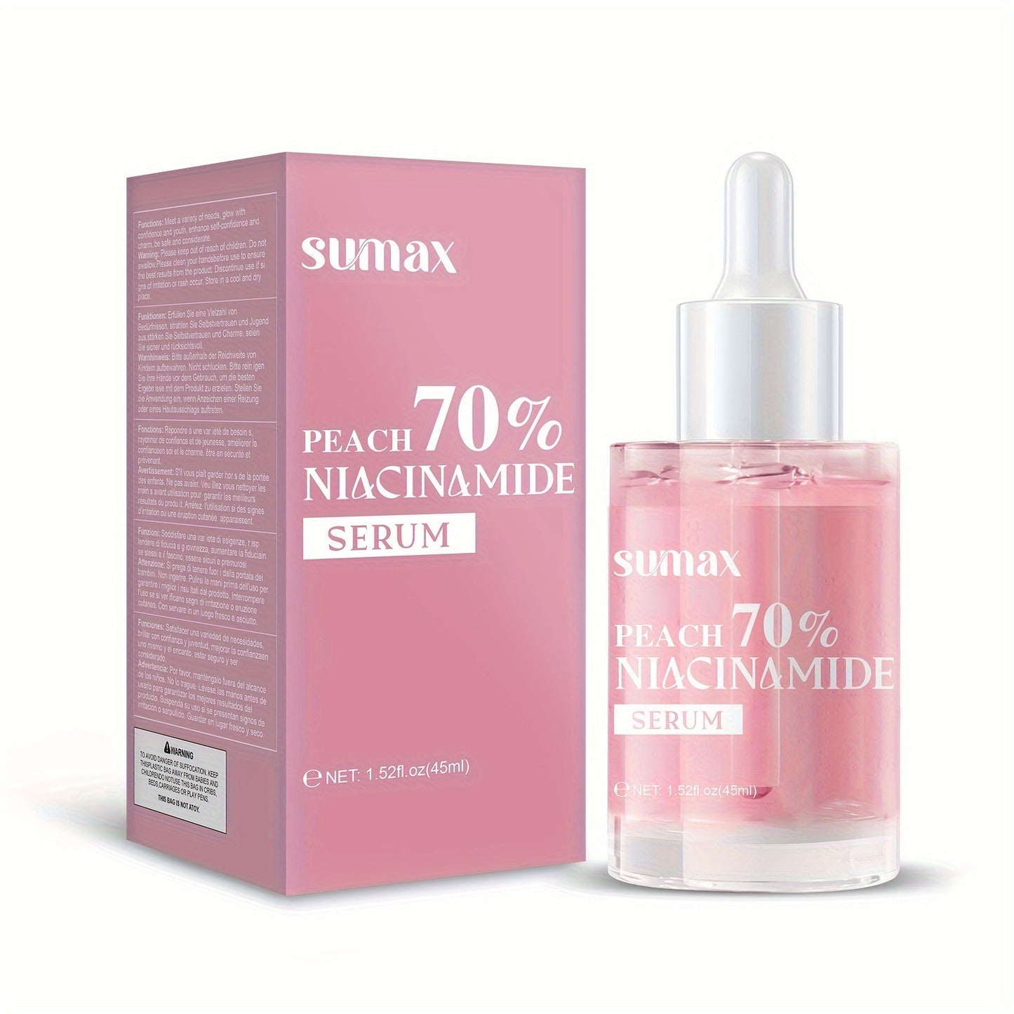 45ml Peach 70 Niacinamide Serum, Daily Brightening Hydrating Face Serum