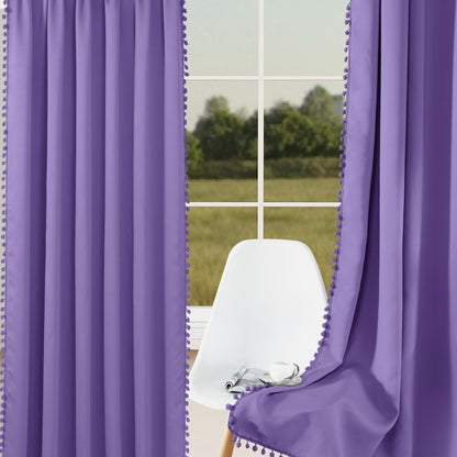 1 thermal insulated blackout curtain panel suitable for study, living room, and kitchen. This decorative curtain features a rod/pole pocket design for added privacy and energy efficiency.