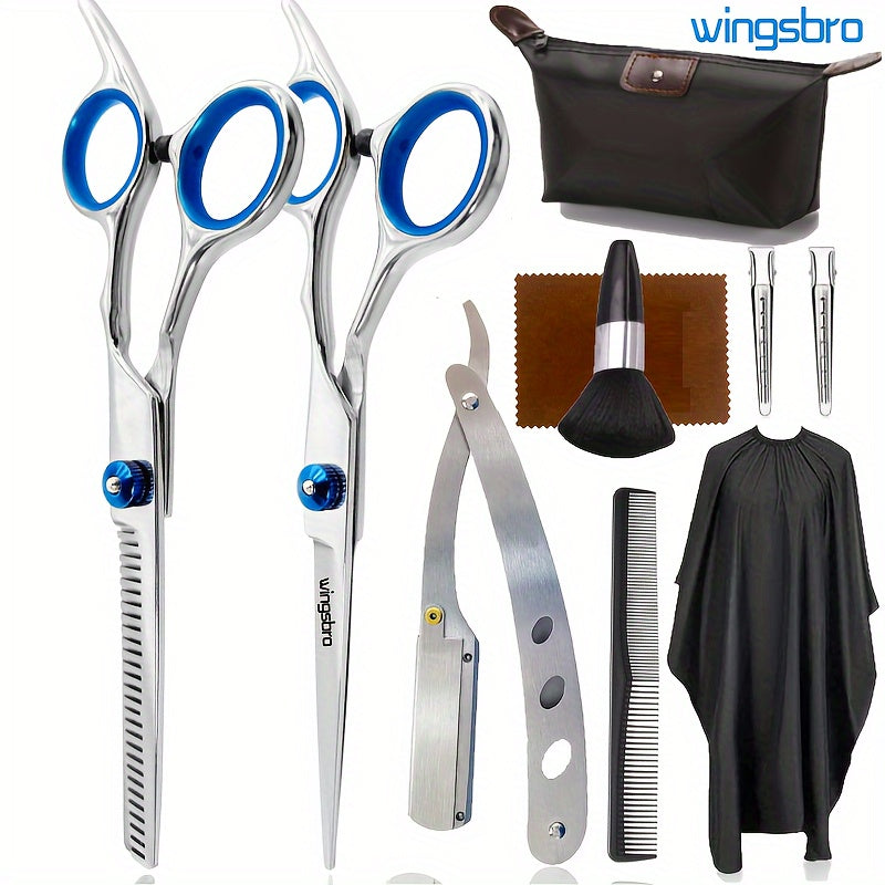 6.0 Inch Hair Cutting Scissors Set with Hairdressing Accessories