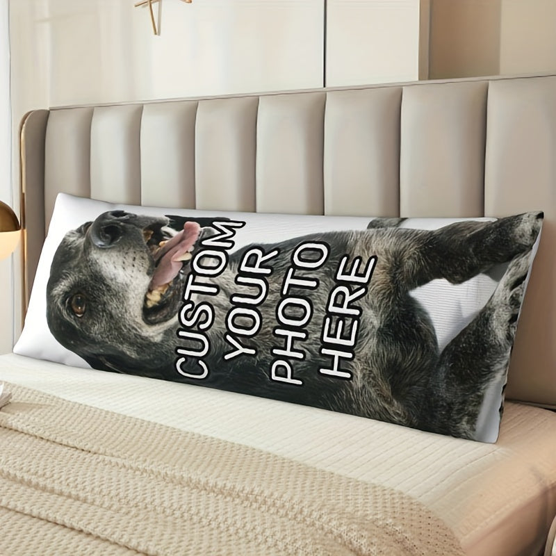 Get a personalized touch with our Custom Photo Body Pillowcase. Measuring 50.8x137.16 cm, this double-sided print features soft short plush and a zippered cover for a full body pillow. It's ideal for both comfort and decor, making it perfect for