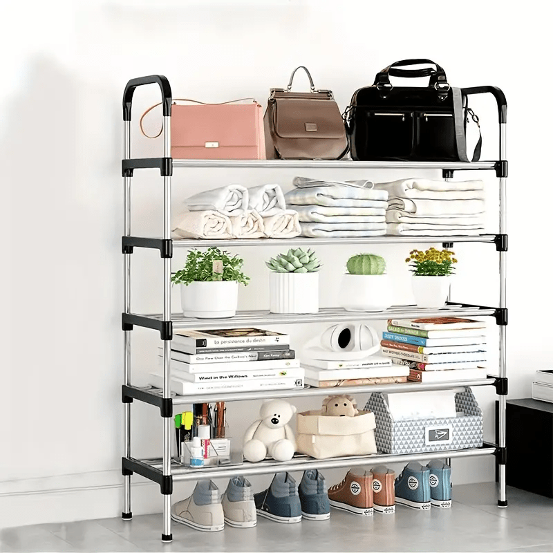 Durable Multi-Layer Shoe Rack - Spacious Storage, Simple to Assemble, Strong Steel Build for Home & Dorm Organization - Ideal for Entryway, Bedroom, and Living Room