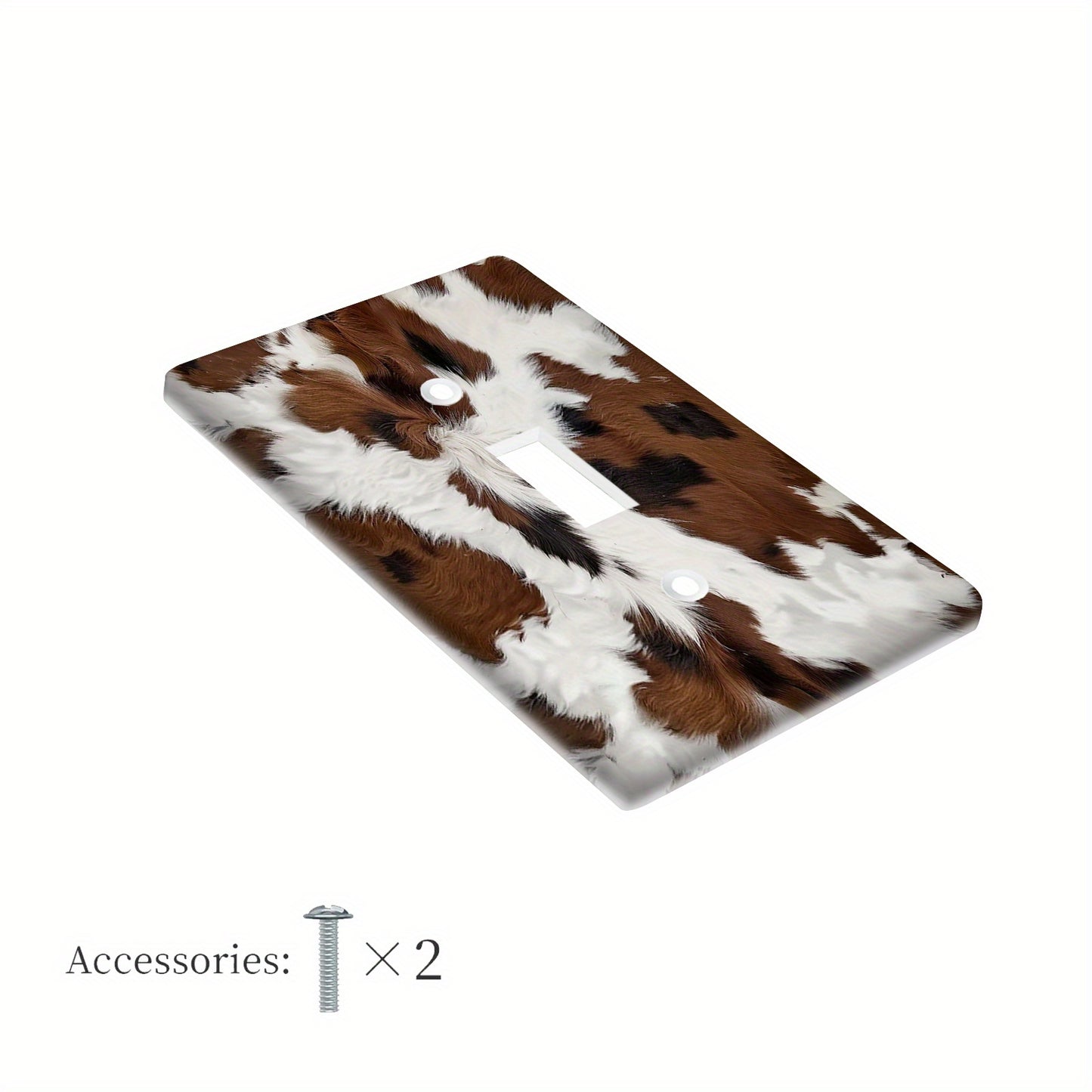 Cow print decorative wall plate made of unbreakable polycarbonate thermoplastic, perfect for bedrooms, kitchens, and home decor.